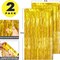 2-Pack Gold Metallic Foil Fringe Curtains Party Backdrop Decorations